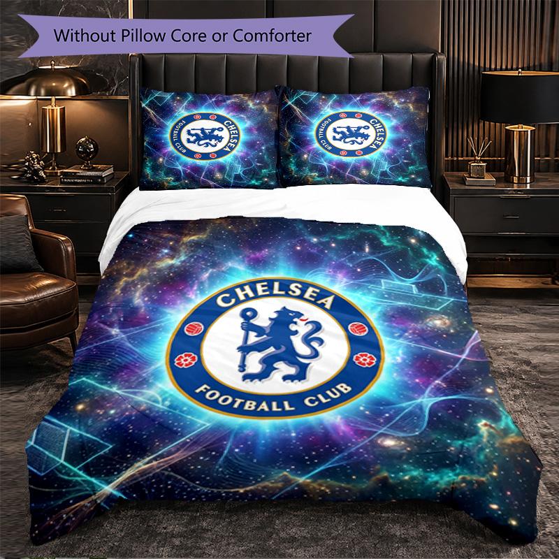 Набор постельного белья Chelsea FC, 3 предмета, мягкая микрофибра, пододеяльник с наволочками для спальни
