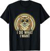 Funny Cat I Do What I Want Retro Sunglasses T-Shirt