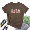 Y2k Pink Christmas Coffee Graphic Tee Funny Coffee Lover Xmas Gift Top Cute Unisex Winter Holiday Festive Drink TShirt