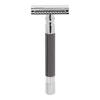 Men"s Manual Shaver Old Style Diamond Texture Alloy Double Edge Safety Razor for MenBlack
