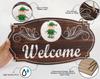 Inkdotpot Welcome Sign Front Door Decorations Hanging Rustic Wood Seasonal Holiday Ornaments Housewarming GiftWall Hanging 15.5" Inches