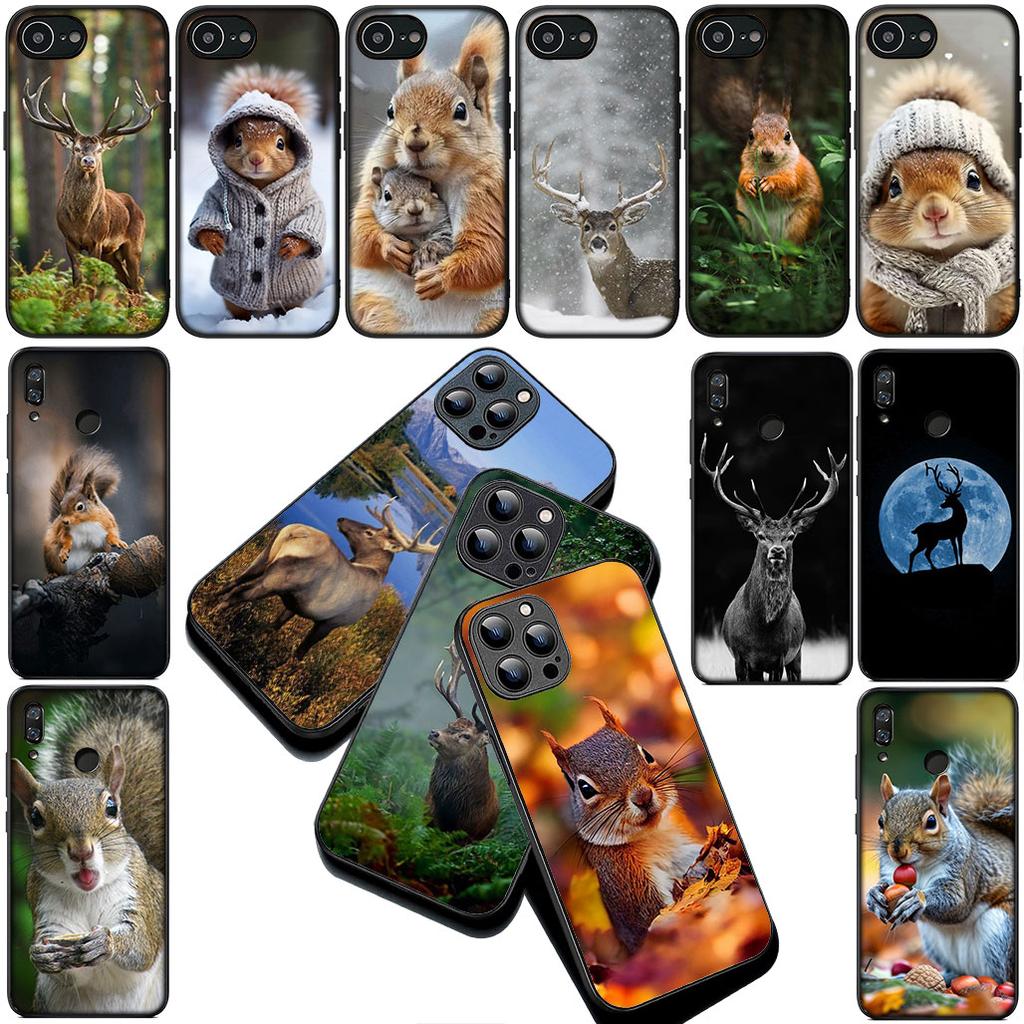 Sika deer Squirrel Silicone Cover for Xiaomi Poco C75 C65 C85 X7 X6 M8 F7 F8 Ultra F6 Pro 5G Mi Coque Phone Case
