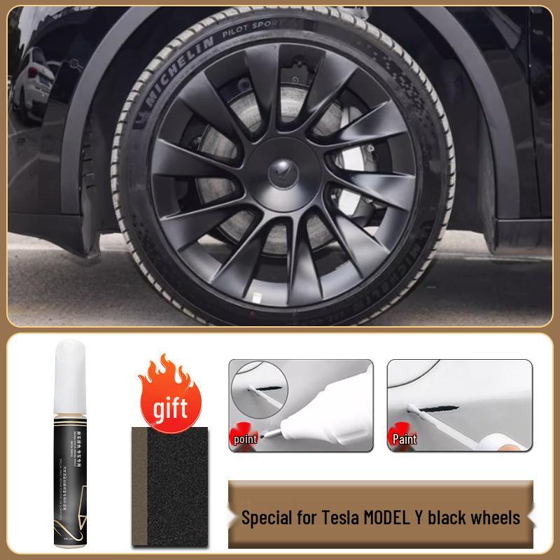 Маркер-подкраска для царапин на дисках Tesla Model Y, Аксессуары для 19" и 20"