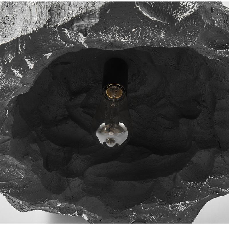 Дизайнерская люстра для ресторана, персонализированная лампа, имитация камня, микроцемент, японский стиль, педантовая лампа ручной работы