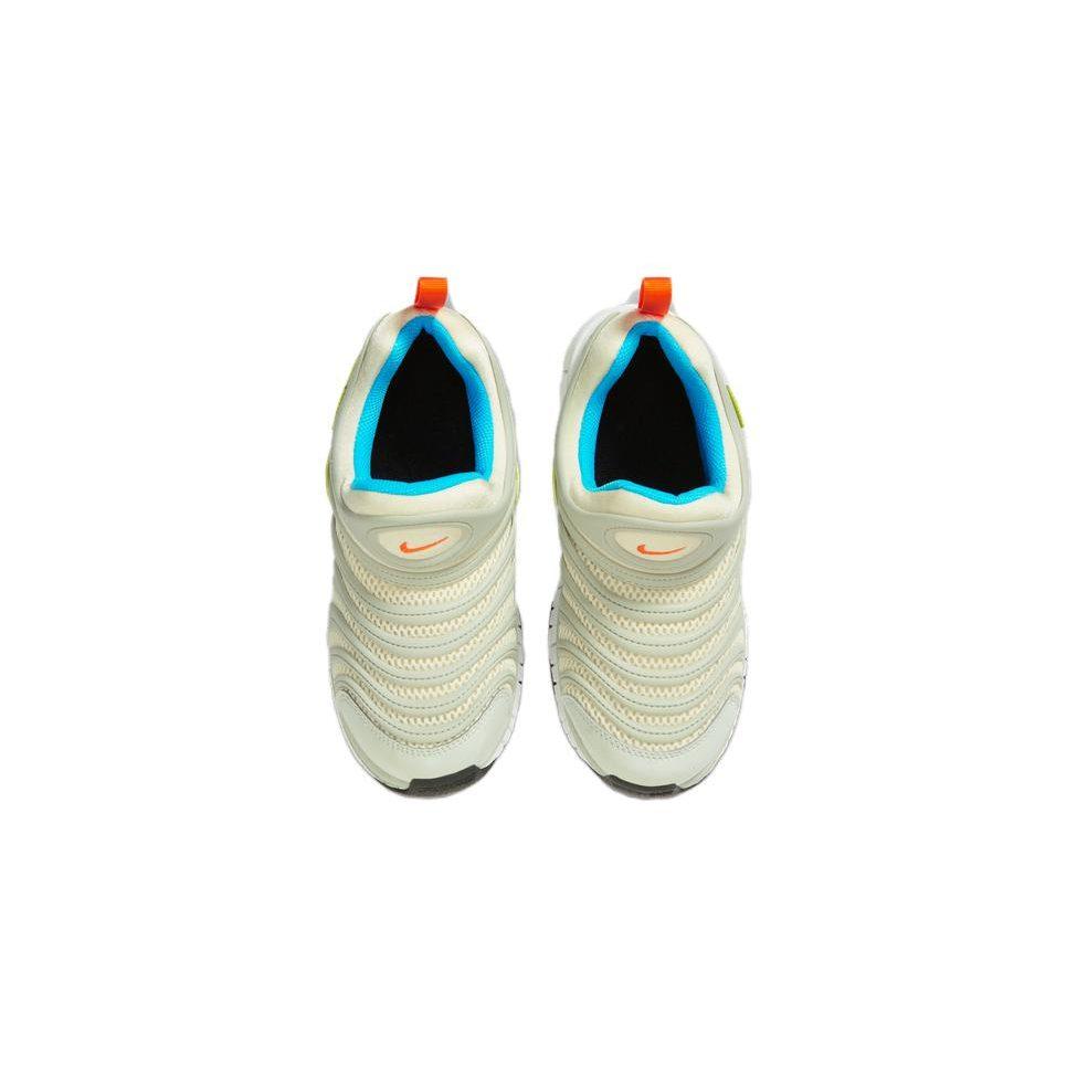 Nike Dynamo Free PS Амортизация Caterpillar Низкие Детские Повседневные Кроссовки Серебристо-Зеленые Дошкольные FN3690-180