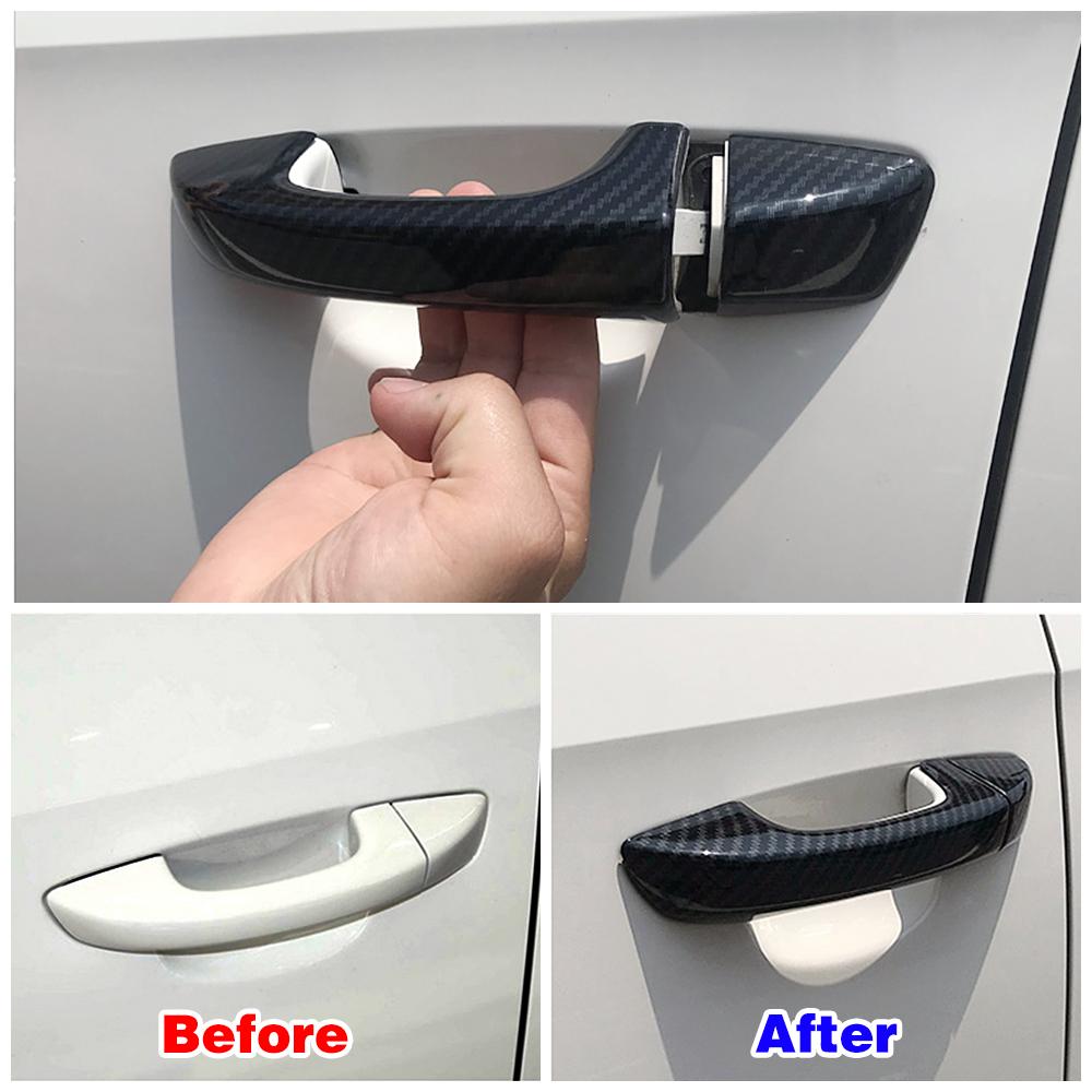 Для Volkswagen VW Passat B6 B7 2005-2015 углеродное волокно ремонт хромированная крышка дверной ручки накладка защитная наклейка автомобиля