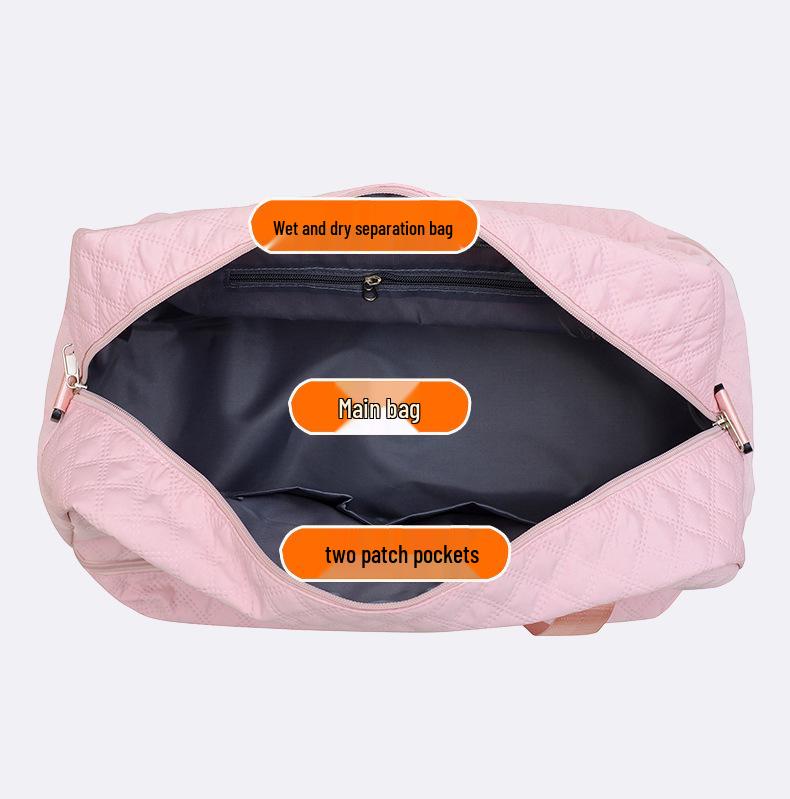 Women's Short Trip Travel Duffel Bag - Large Capacity, Wet/Dry Separation, Lightweight for Luggage or Yoga