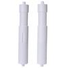 White Plastic Replacement Toilet Roll Holder Roller Spindle Spring