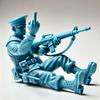Зеленая фигурка солдата, миниатюрная военная игрушка, солдат со средним пальцем, фигурки синих военно-морских людей для домашнего офиса, декор рабочего стола, сувениры на военную тематику для вечеринок