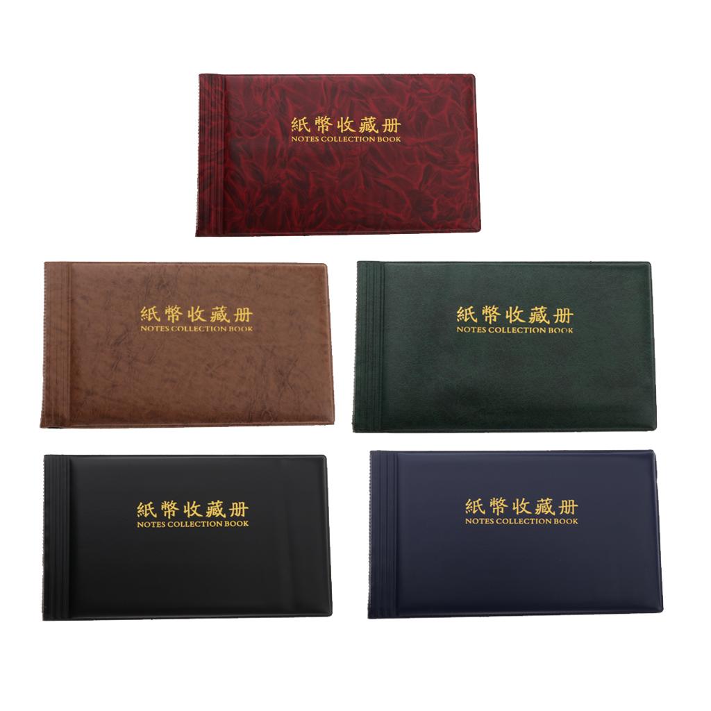 Collection Album Book Banknote 40 Pockets 21x12cm