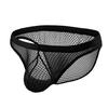 Men Briefs Low Waist Elastic Design Breathable Panties U-Convex Mesh Yarn Design Smooth Wiring Perfect Fit Underwear