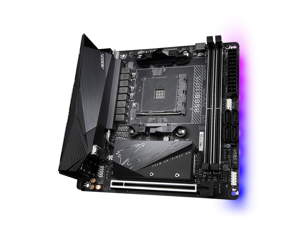 Материнская плата GIGABYTE B550I AORUS PRO AX MiniITX AMD B550 MB4998 Rev.1.x [С чипсетом]