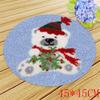 Cartoon Flower Embroidery Latch Hook Rug Kit Needlework Carpet Santa ClausAccessories Cross Stitch Latch Hook Cushion Carpet Diy