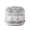 Plastic Vegetable Steamer with Lid for Kitchen Use (Transparent White, 3rd Floor)