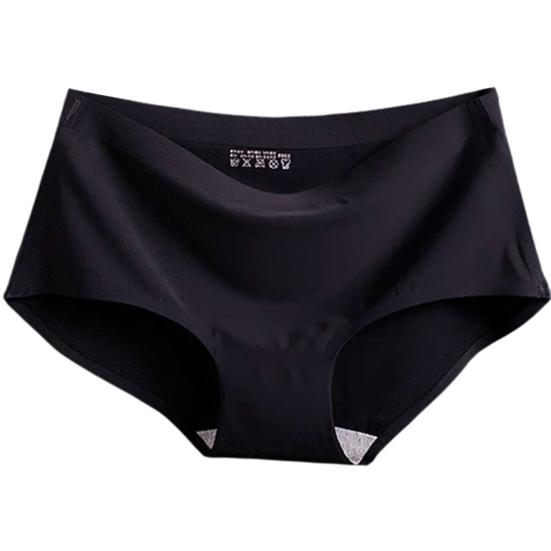 Women Panties Seamless Mid Waist High Elasticity Solid Color Anti-septic Soft Breathable Quick Dry Ice SIlk Comfortable No Constraint Lady Underpants