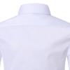 Men Spring Fall Dress Shirt Turn-down Collar Slim Fit Single-breasted Long Sleeves Pure Color Mid Length Young Formal Business Event Office Top
