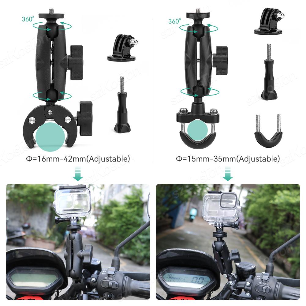 Motorcycle Bicycle Camera Holder Handlebar Mirror Mount Bike Bracket for GoPro 13 12 11 9 Insta360 X5 X4 Action Camera Accessory