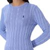 Polo Ralph Lauren Свитер с косами из хлопка с круглым вырезом Облегающий женский свитер 211971869-009
