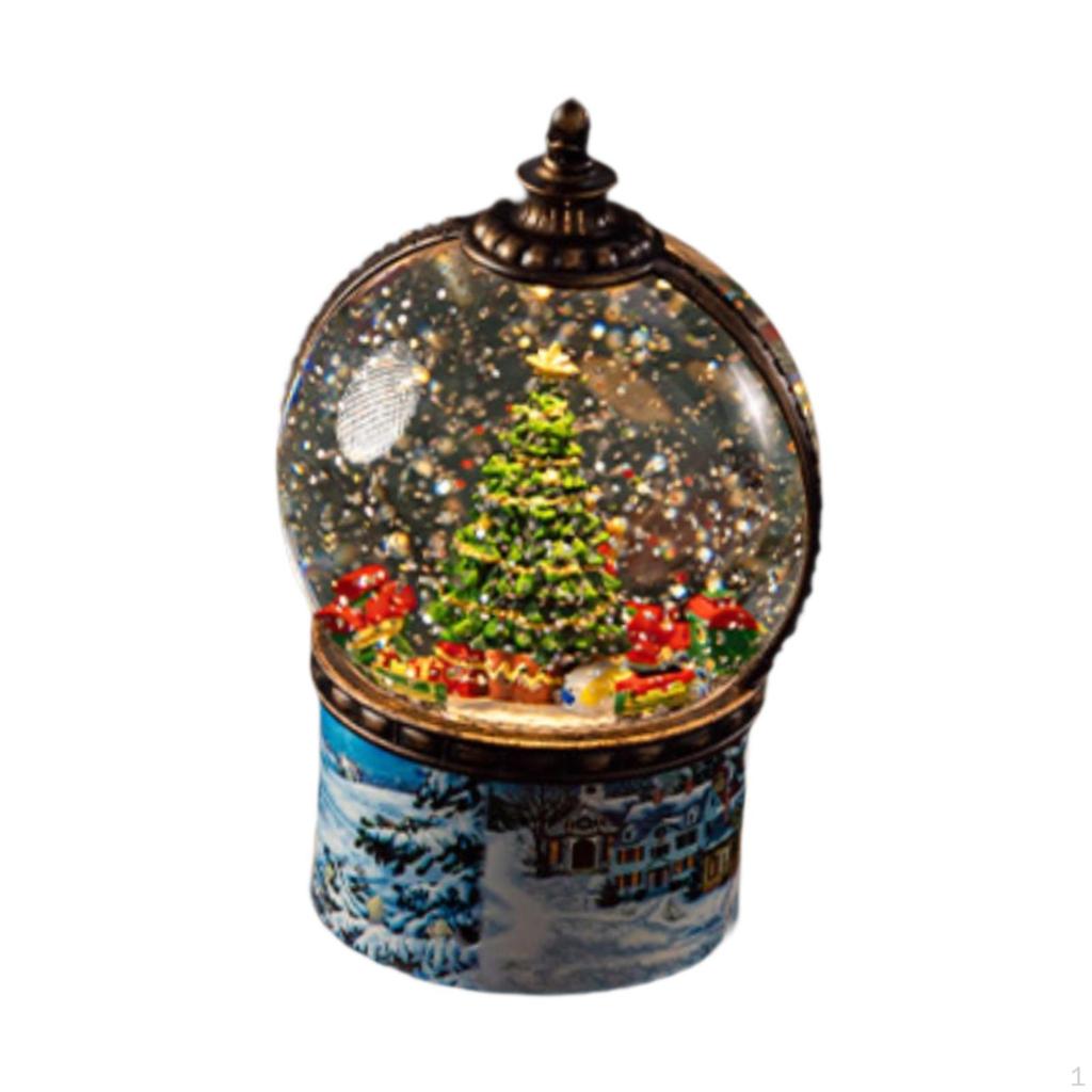 Christmas Snow Globe Decoration Ornament Gifts with Snowflake Holiday Office