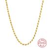 S925 Sterling Silver Necklace Twist Braided Necklace Clavicle Neck Chain Single Chain Diy Chain