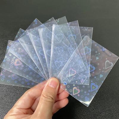 Карты для лазерных карт в форме сердца из фольги 100 шт. Прозрачная сумка для хранения игр Таро YGO Board Protector Trading Cards Shield Cover
