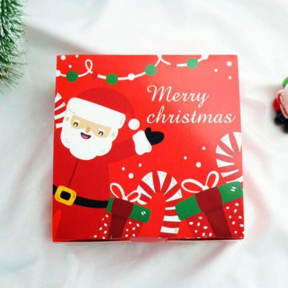 Печатные коробки для печенья, бонбоньерки, сладкое печенье, конфеты, Санта Клаус, Счастливого Рождества, Рождественские подарочные коробки