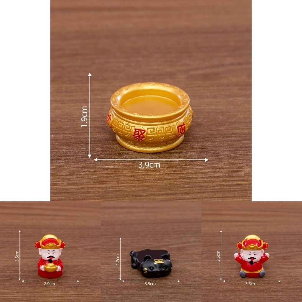 Festive Resin God Of Wealth Miniature Cute Diy Blind Box Decoration