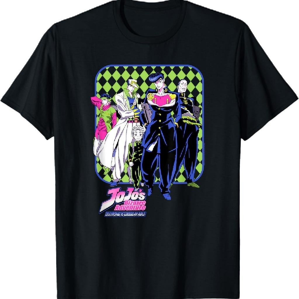 JoJo's Bizarre Adventure Джоске и друзья Неоновая аниме-футболка