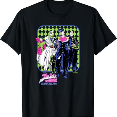 JoJo's Bizarre Adventure Джоске и друзья Неоновая аниме-футболка