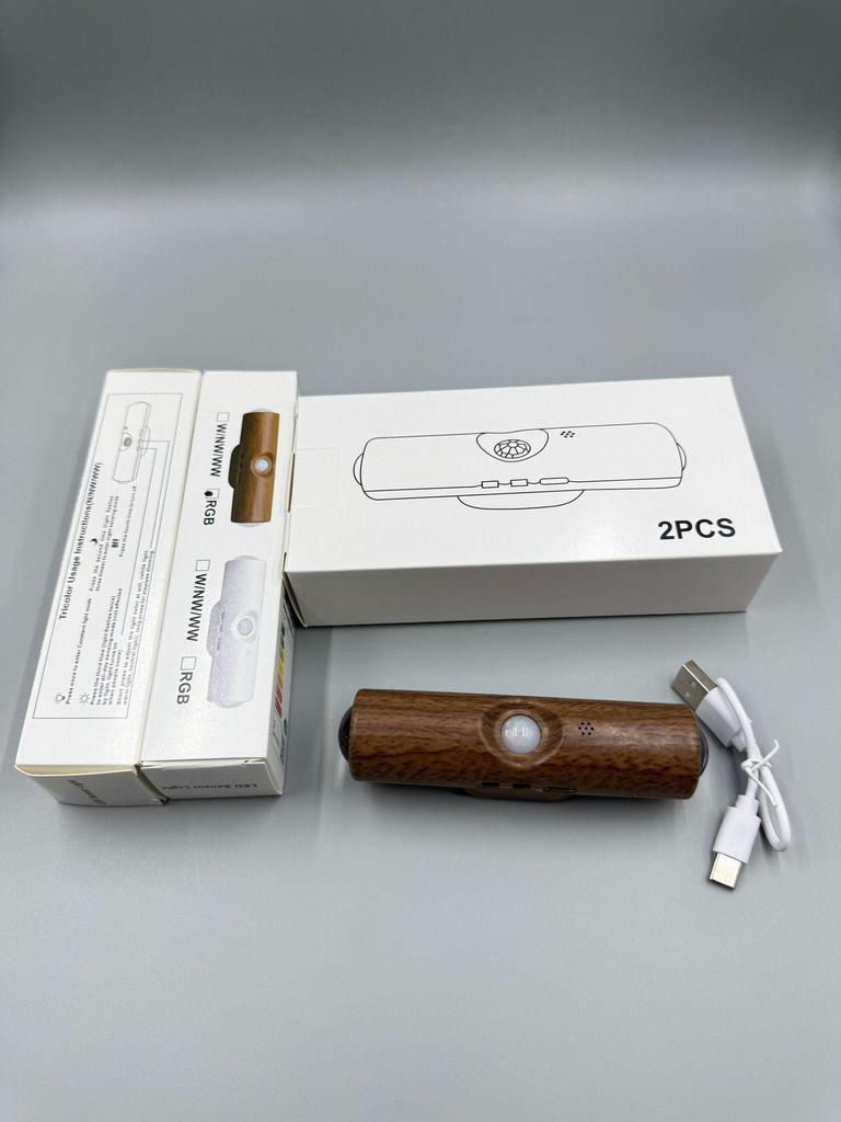 Перезаряжаемый настенный светильник: Беспроводная прикроватная лампа с датчиком движения и цветным градиентом для спален и коридоров