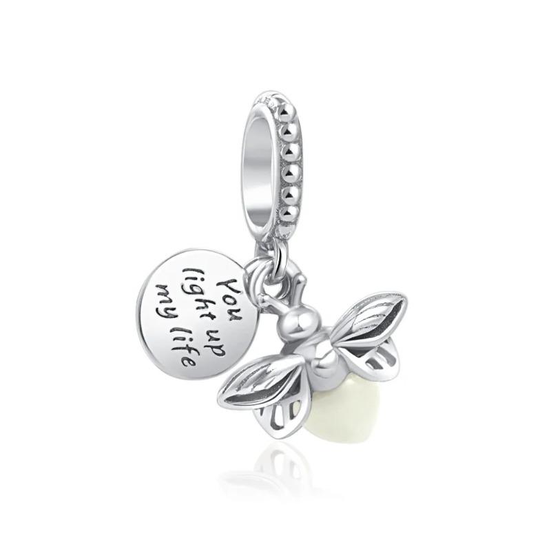 925 Sterling Silver Migratory Bird Butterfly Bee Charm Bead Pendant for DIY Jewelry Bracelet Making