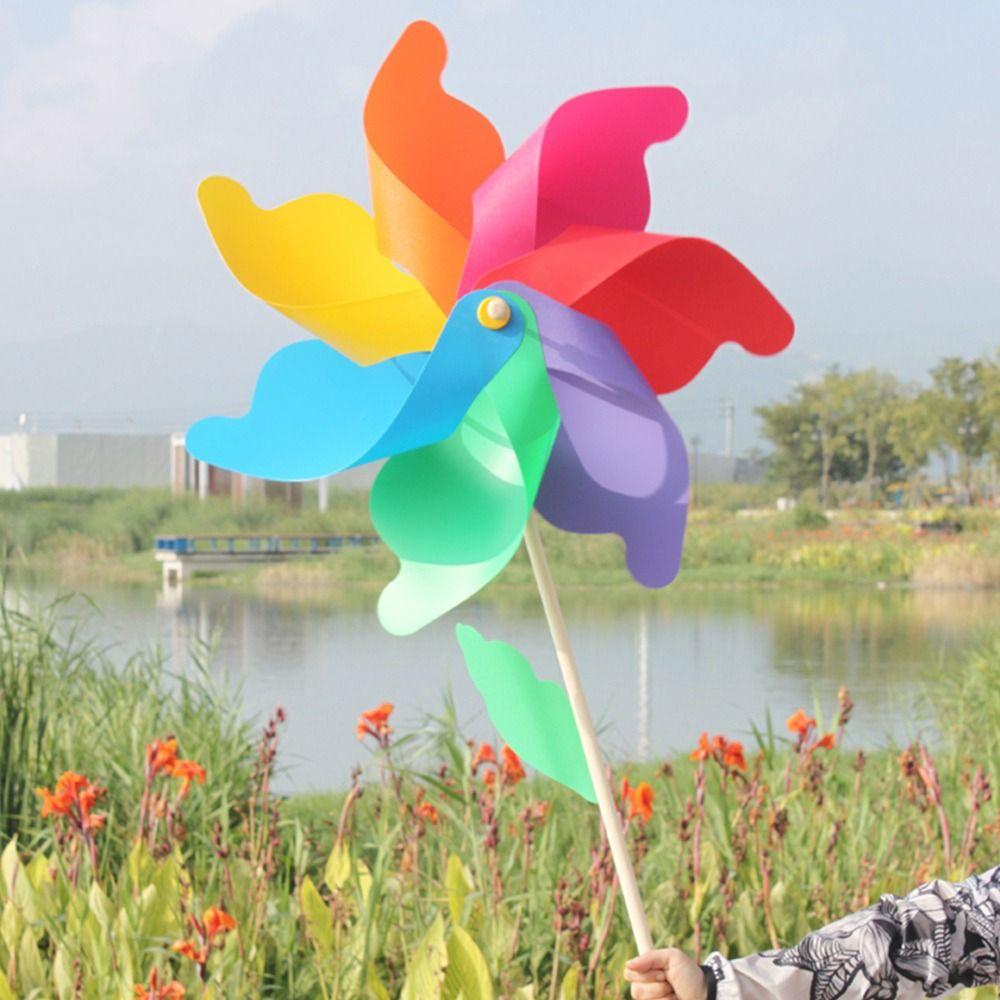 Игрушки Красочные Подсолнухи Ветряные мельницы DIY Ветряные вертушки Макет Игрушки Пластиковые Ветряные вертушки