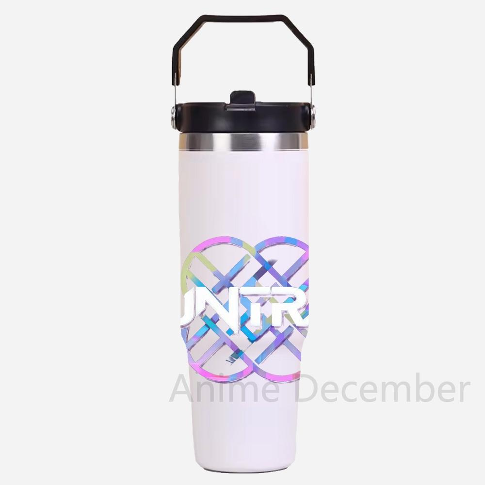 30 унций Аниме K-pop Автомобильная чашка для воды из нержавеющей стали K-pop Истребители демонов Игрушка Девичья группа Руми Зои Мира Фигурки с мультяшным принтом Подарок