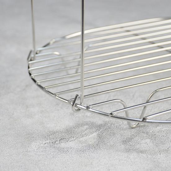 Roasting Rack Stainless Steel Steaming Rack with Handle Oval Cooling Rack Wire Rack with Integrated Feet Smoke And Grill Rack for Cooking Grilling