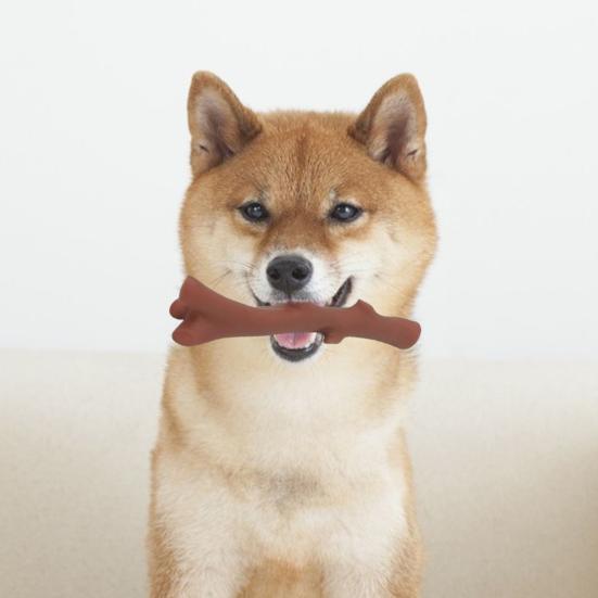 Жевательная игрушка для собак, устойчивая к укусам, в форме ветки, скрипучая игрушка для домашних животных, моющаяся многоразовая игрушка для чистки зубов, товары для домашних животных