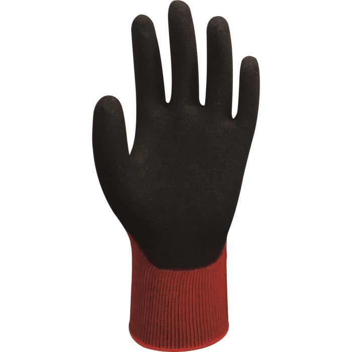 Gants de travail - WONDER GRIP - WG-500R Flex - Nylon et nitrile - Rouge