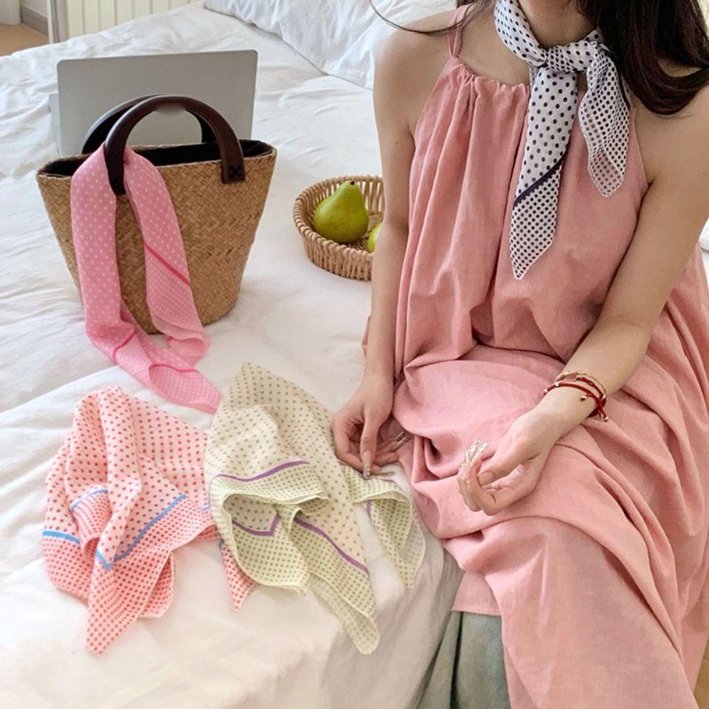 Sunscreen Small Square Scarf Hair Band Headscarf Fashion Printed Silk Scarf  Ladies