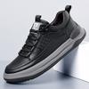 Fashion Original Men Casual Sneakers Stylish Genuine Leather Shoes Round Toe Comfy Oxford Shoes Versatile Breathable Walking Shoes 2024