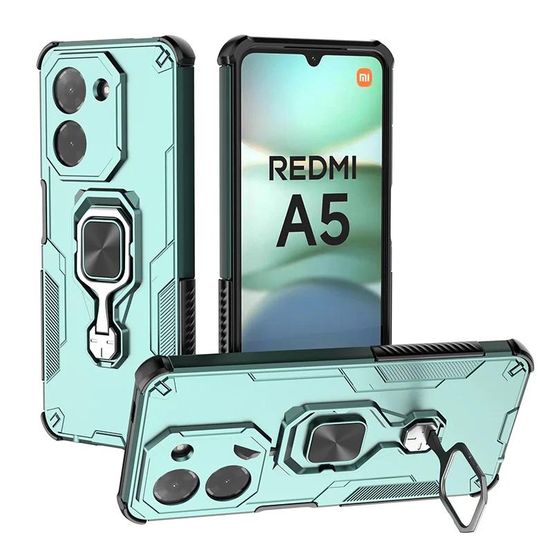 Для Xiaomi Redmi A5 Global Чехол Ударопрочный ТПУ Броня ПК Кольцо-подставка Задняя крышка для RedmiA5 A 5 4G Автомобильный держатель Защитная крышка для объектива Capa