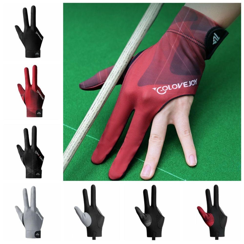 Polyester 3 Fingers Billiard Glove Three Finger Single Piece Billiards Gloves  Training Equipment
