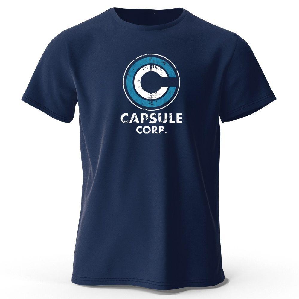 Хлопковая футболка Capsule Corp со смешным принтом, аниме из Японии, мужская, футболка, лето, уличная одежда, топы, модный бренд, футболка, одежда