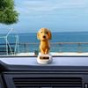 Солнечная игрушка для приборной панели автомобиля в виде собаки Yousheng, Желтый щенок с кивающей головой, Автоматически качающаяся игрушка для офисного стола, Милый животный декор на солнечной батарее для