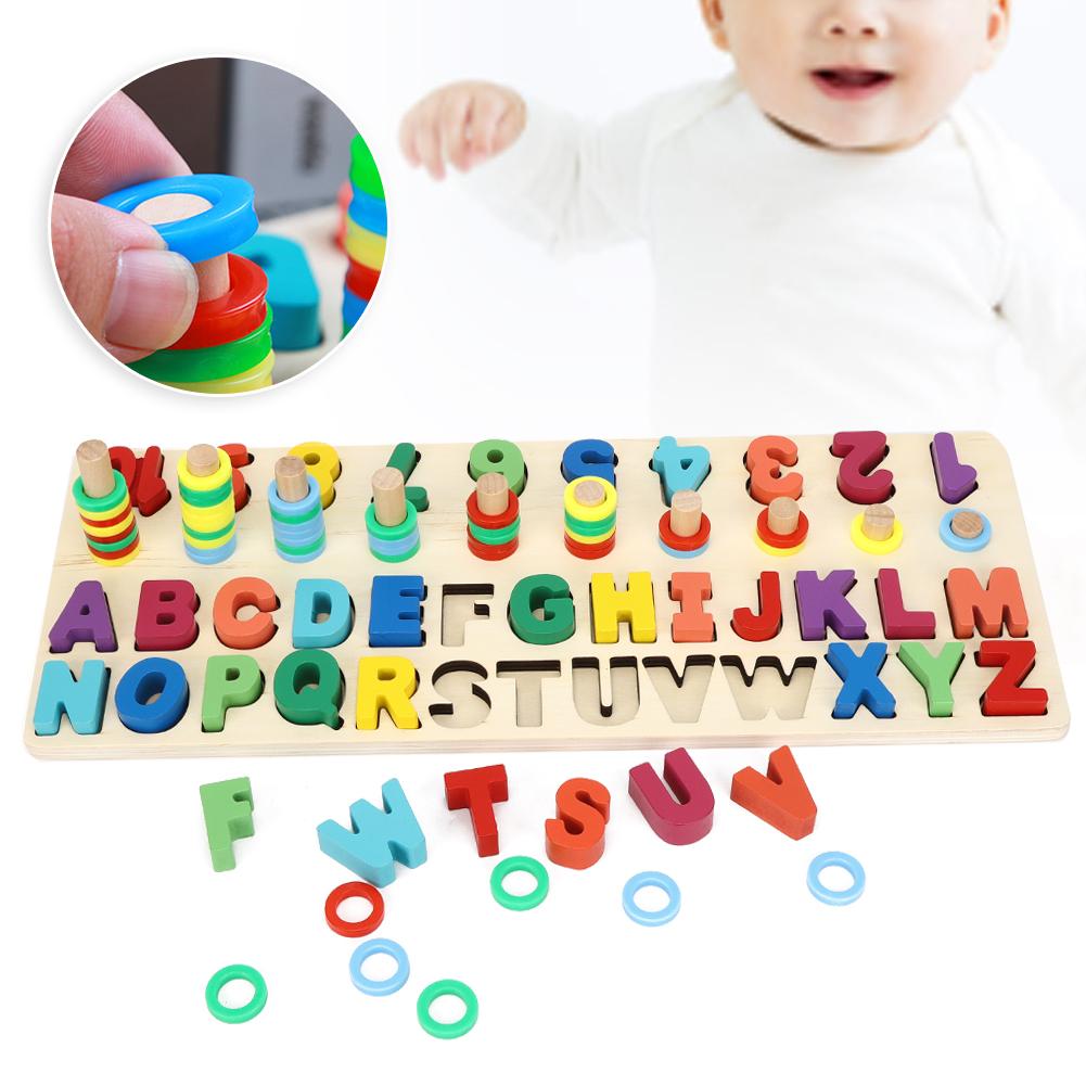 Детские деревянные алфавитные игрушки для дошкольного обучения, развивающие игрушки-головоломки