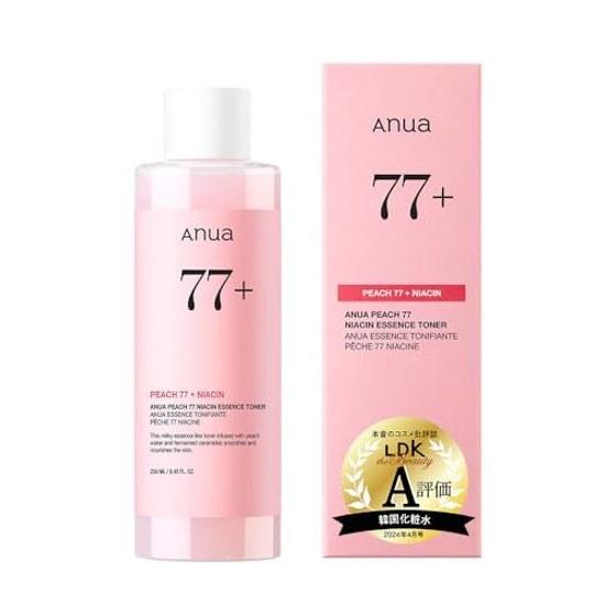 ANUA Peach 77 Niacin Essence Toner 250ml Lotion Dewy Skin Radiant Exfoliation Pores Moisture Hydration Dry Combination Care Korean Cosmetics