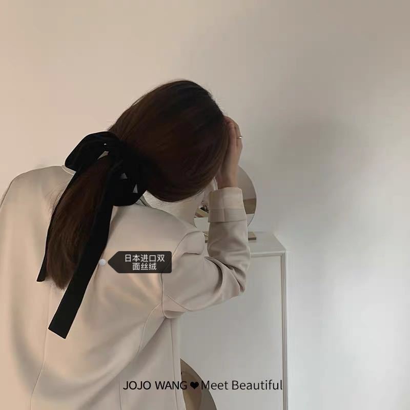 Бархатная резинка для волос, Женский бант, Высокоэластичная резинка для волос, Головной убор, Ленточный аксессуар для волос