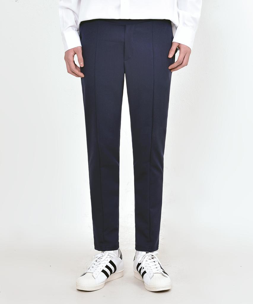 VERYVAIN Bt47 Vertical Banding Slacks (Navy)