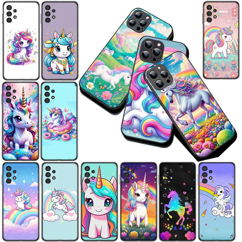 Cover for Apple iPhone 17 16 14 15 Plus Pro Max 16E ProMax + 15Plus 15+ 16+ Casing Silicone Phone Case Unicorn Horse Wallpaper