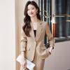 2025 Women's Black Slim Fit Suit Set - Spring/Autumn Fashion, High-End Professional Formal Wear