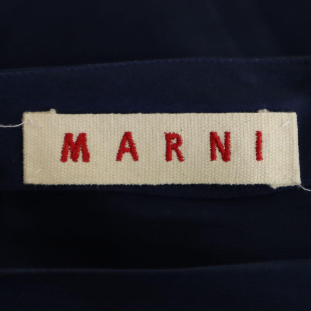 MARNI Made in Italy Silk Blend Mini length Tight Skirt 40 Navy Women Used