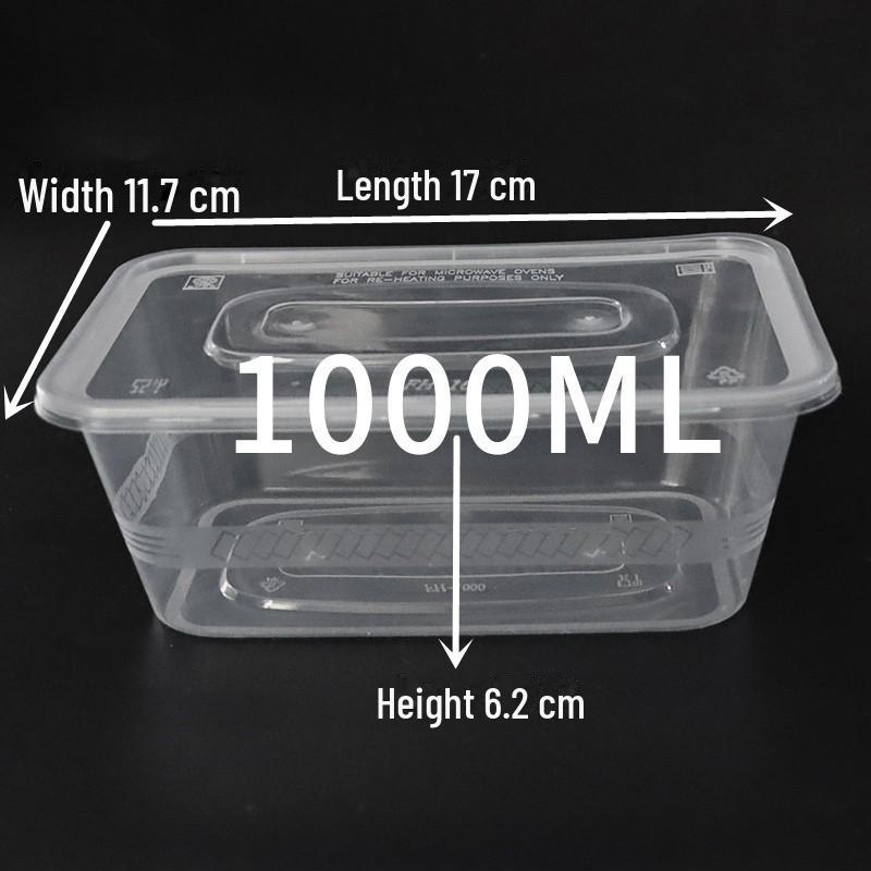 Thickened Rectangular Disposable Lunch Box with Cover - Food Grade, Perfect for Takeout and Roast Meat, Includes Free Shipping